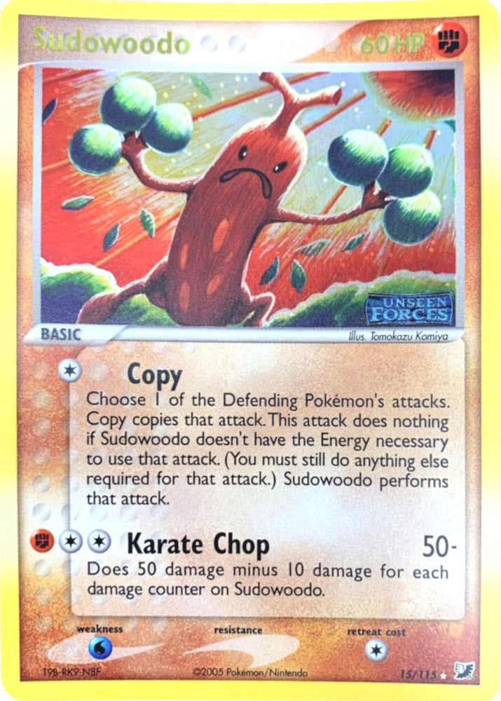 Sudowoodo (15/115) (Stamped) [EX: Unseen Forces] Pokémon