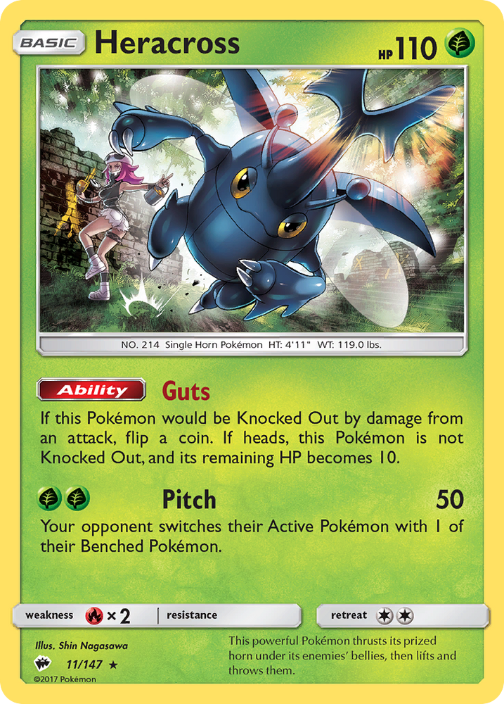Heracross (11/147) [Sun & Moon: Burning Shadows] Pokémon