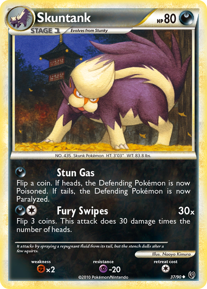 Skuntank (37/90) [HeartGold & SoulSilver: Undaunted] Pokémon