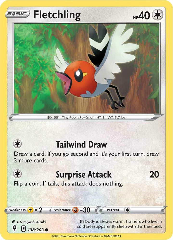 Fletchling (138/203) [Sword & Shield: Evolving Skies] Pokémon