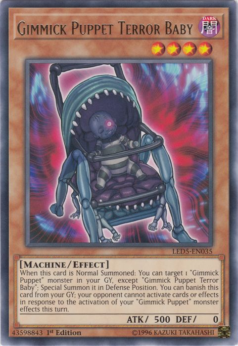 Gimmick Puppet Terror Baby [LED5-EN035] Rare Yu-Gi-Oh!