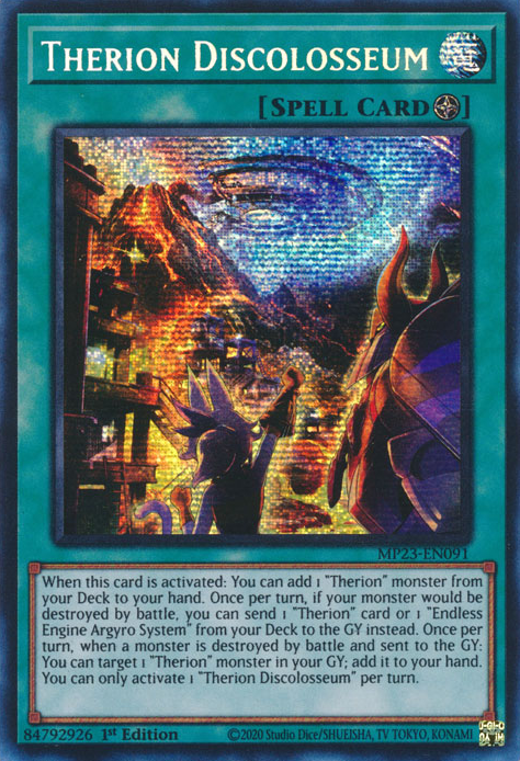 Therion Discolosseum [MP23-EN091] Prismatic Secret Rare Yu-Gi-Oh!