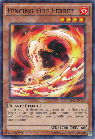 Fencing Fire Ferret [BP03-EN107] Shatterfoil Rare Yu-Gi-Oh!