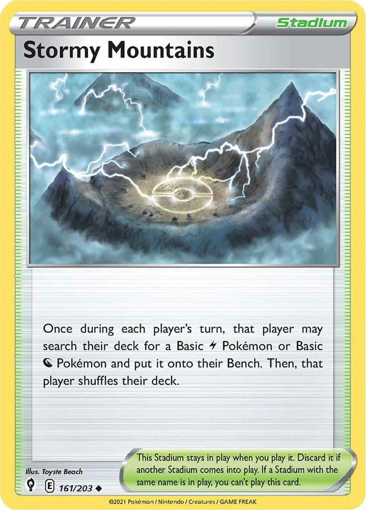 Stormy Mountains (161/203) [Sword & Shield: Evolving Skies] Pokémon