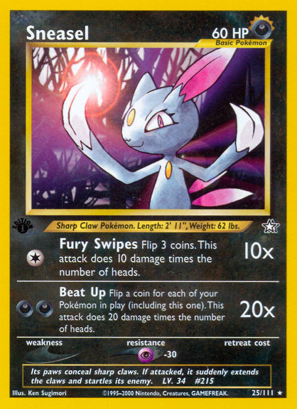 Sneasel (25/111) [Neo Genesis 1st Edition] Pokémon