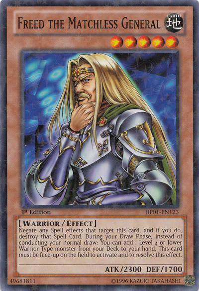 Freed the Matchless General [BP01-EN123] Starfoil Rare Yu-Gi-Oh!