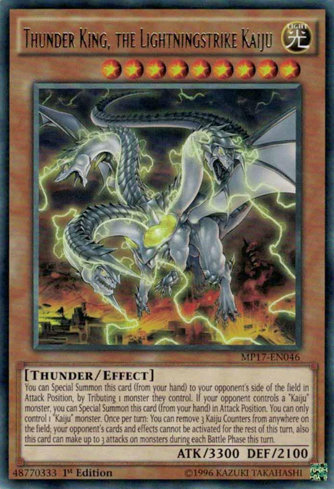 Thunder King, the Lightningstrike Kaiju [MP17-EN046] Rare Yu-Gi-Oh!