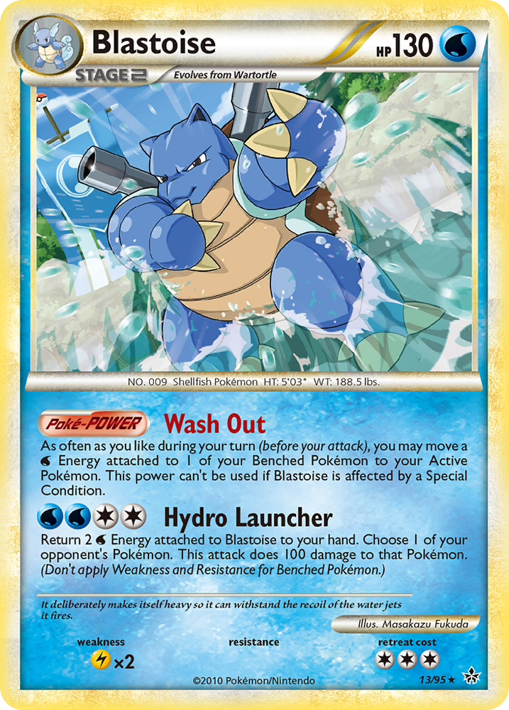 Blastoise (13/95) [HeartGold & SoulSilver: Unleashed] Pokémon