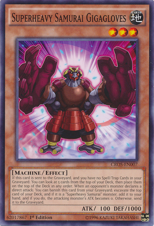 Superheavy Samurai Gigagloves [CROS-EN007] Common Yu-Gi-Oh!