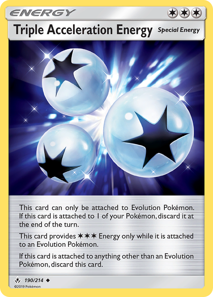 Triple Acceleration Energy (190/214) [Sun & Moon: Unbroken Bonds] Pokémon