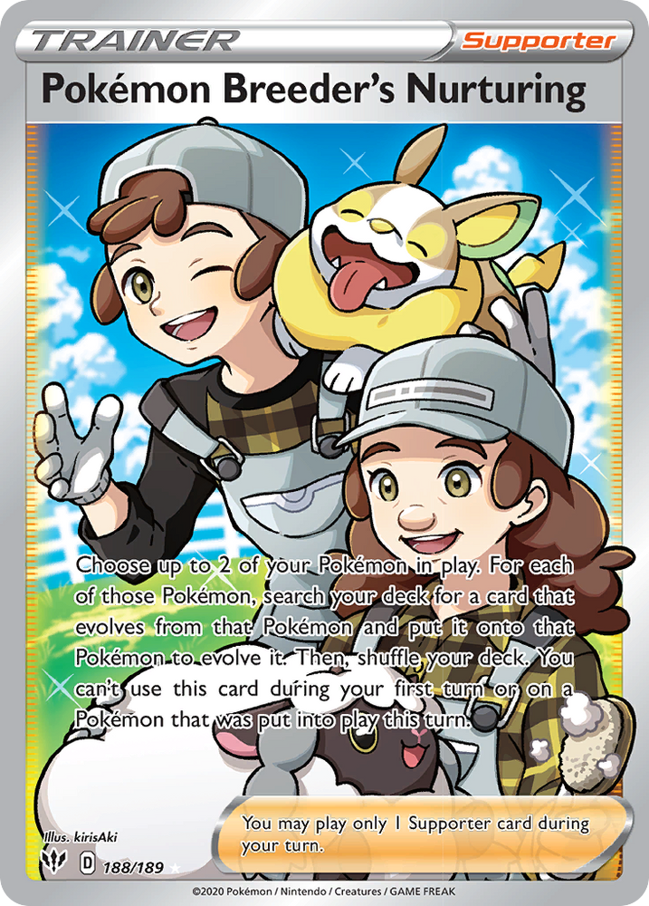 Pokemon Breeder's Nurturing (188/189) [Sword & Shield: Darkness Ablaze] Pokémon