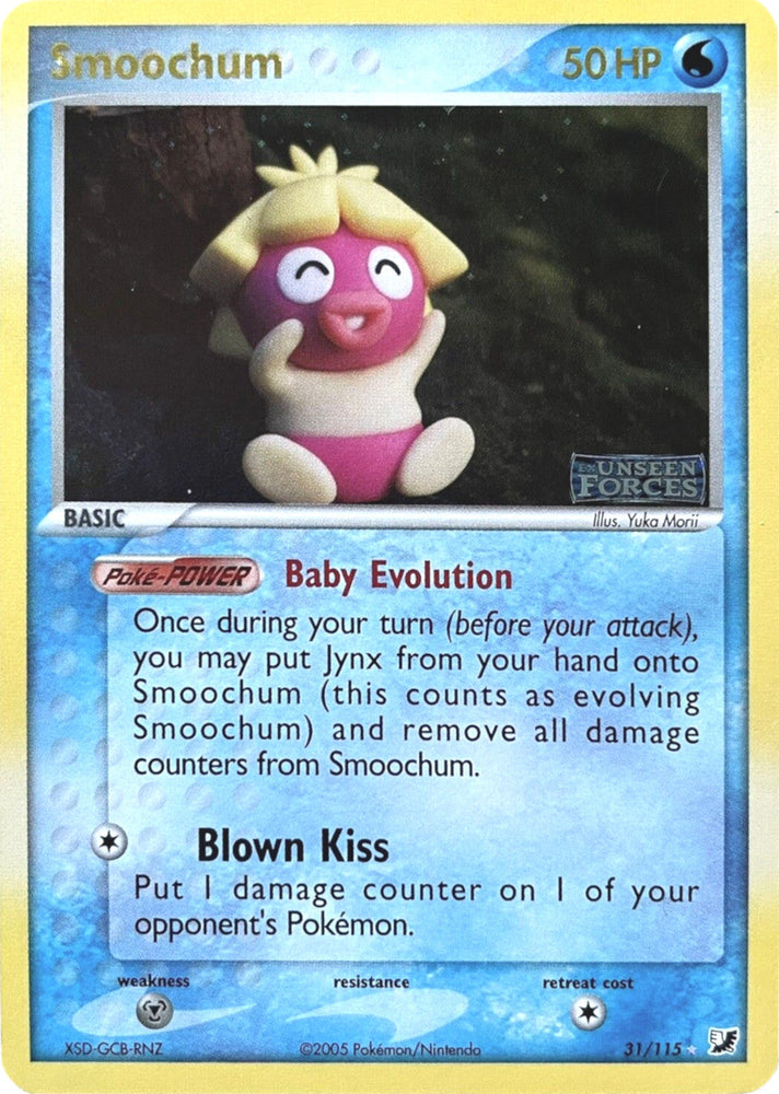 Smoochum (31/115) (Stamped) [EX: Unseen Forces] Pokémon