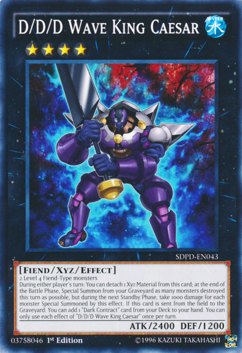 D/D/D Wave King Caesar [SDPD-EN043] Common Yu-Gi-Oh!