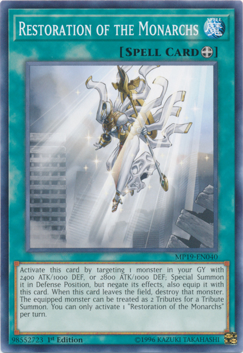 Restoration of the Monarchs [MP19-EN040] Common Yu-Gi-Oh!