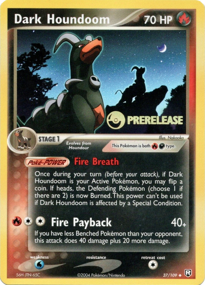 Dark Houndoom (37/109) (Prerelease Promo) [EX: Team Rocket Returns] Pokémon