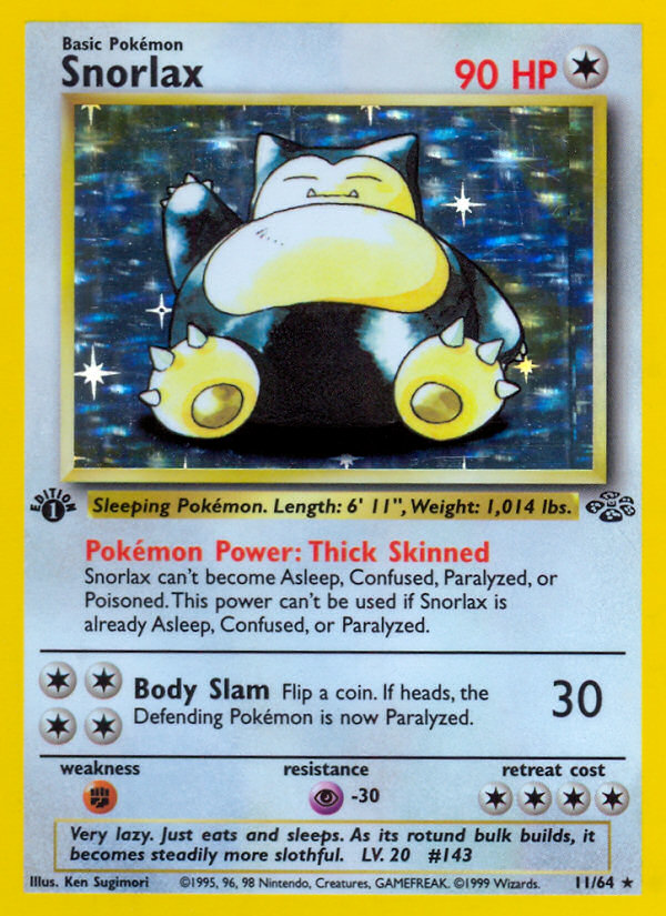 Snorlax (11/64) [Jungle 1st Edition] Pokémon