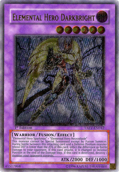 Elemental Hero Darkbright [TAEV-EN042] Ultimate Rare Yu-Gi-Oh!