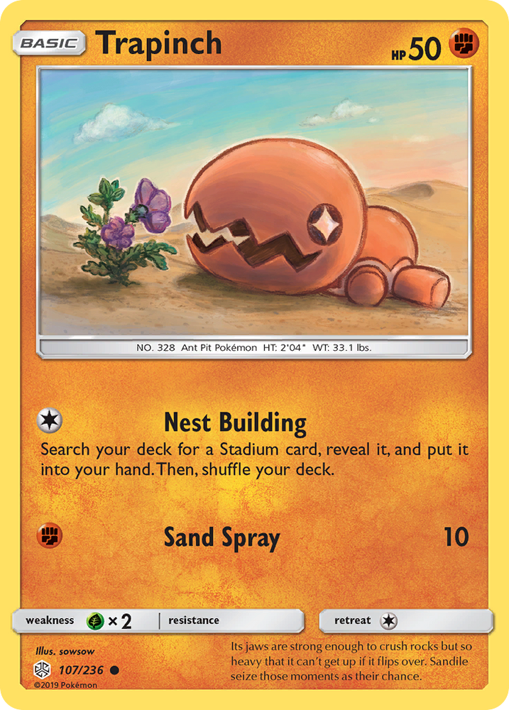 Trapinch (107/236) [Sun & Moon: Cosmic Eclipse] Pokémon