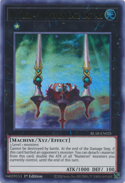 Number 4: Numeron Gate Catvari [BLAR-EN025] Ultra Rare Yu-Gi-Oh!