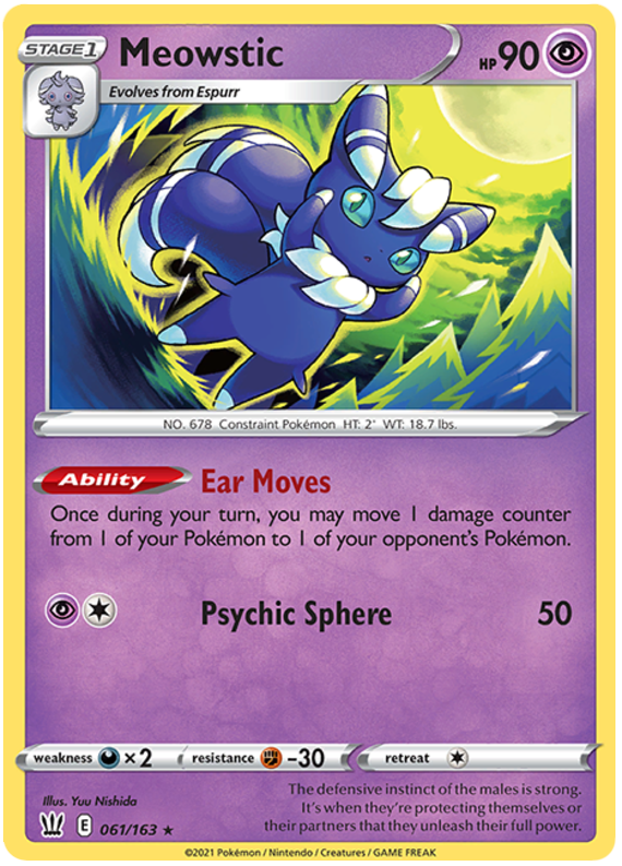Meowstic (061/163) [Sword & Shield: Battle Styles] Pokémon