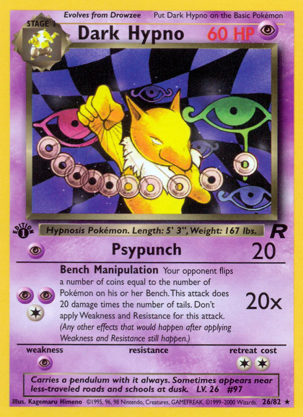 Dark Hypno (26/82) [Team Rocket 1st Edition] Pokémon