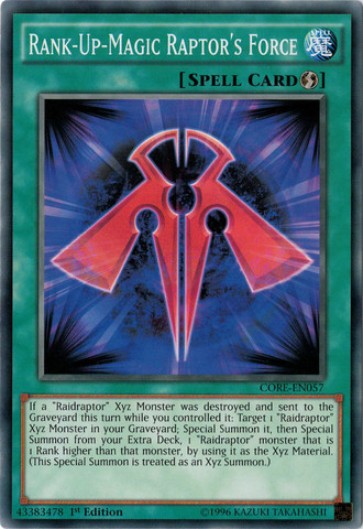 Rank-Up-Magic Raptor's Force [CORE-EN057] Common Yu-Gi-Oh!