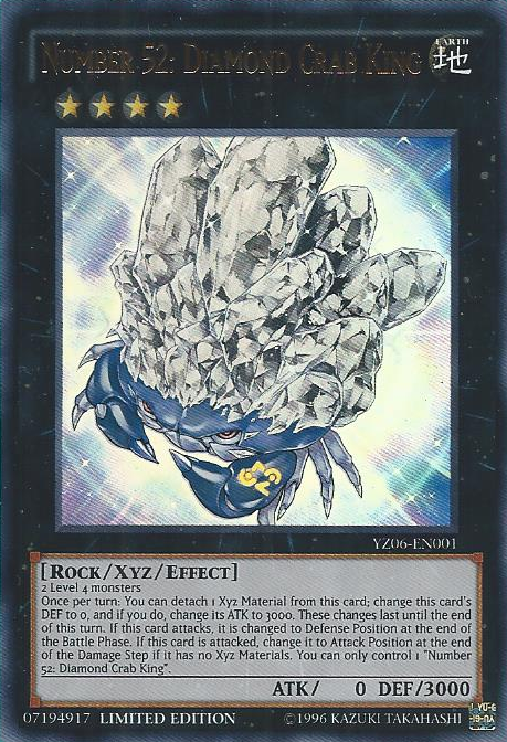 Number 52: Diamond Crab King [YZ06-EN001] Ultra Rare Yu-Gi-Oh!