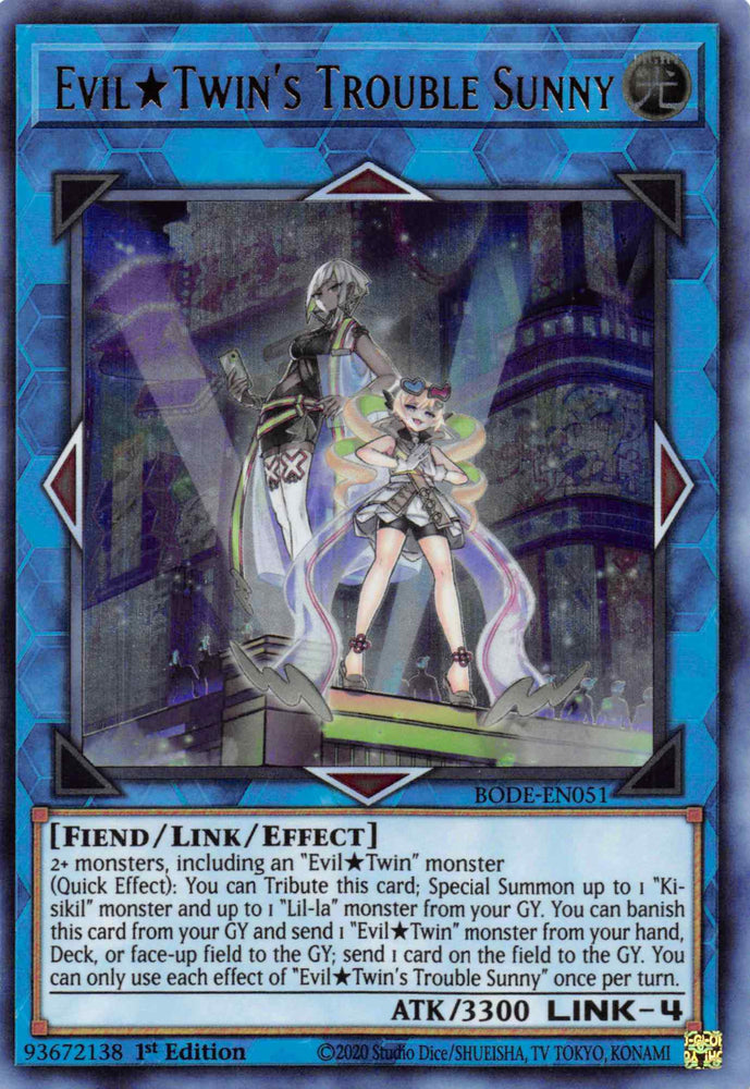 Evil Twin's Trouble Sunny [BODE-EN051] Ultra Rare Yu-Gi-Oh!