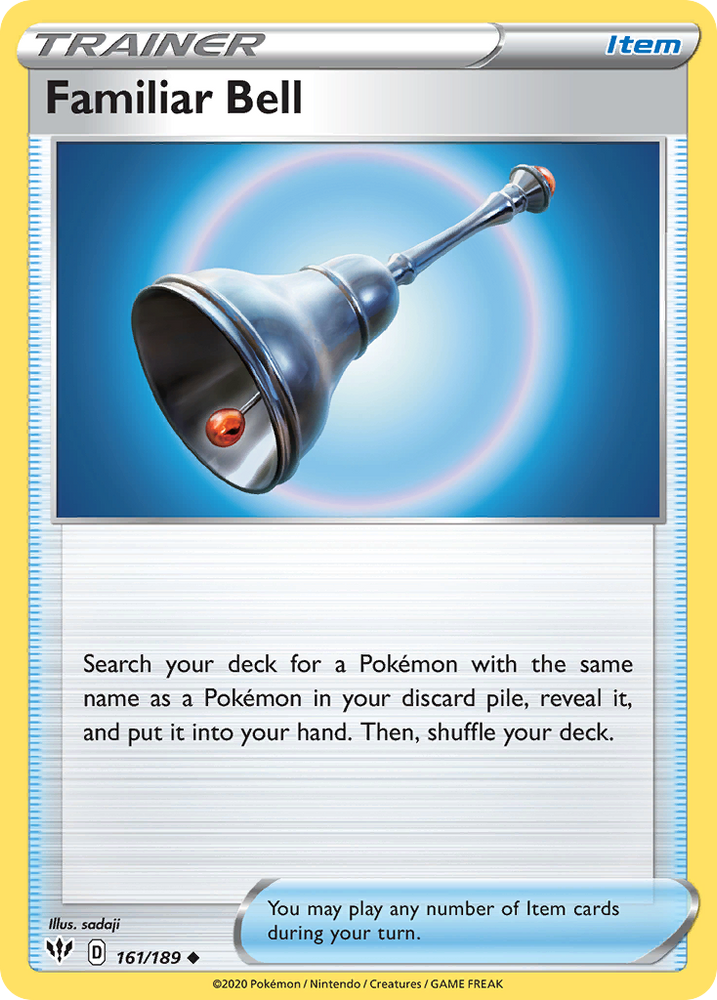 Familiar Bell (161/189) [Sword & Shield: Darkness Ablaze] Pokémon
