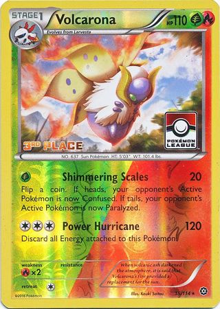 Volcarona (15/114) (League Promo 3rd Place) [XY: Steam Siege] Pokémon