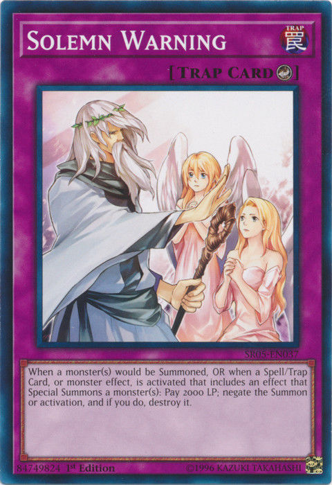 Solemn Warning [SR05-EN037] Common Yu-Gi-Oh!