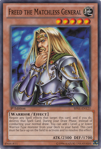 Freed the Matchless General [BP01-EN123] Common Yu-Gi-Oh!