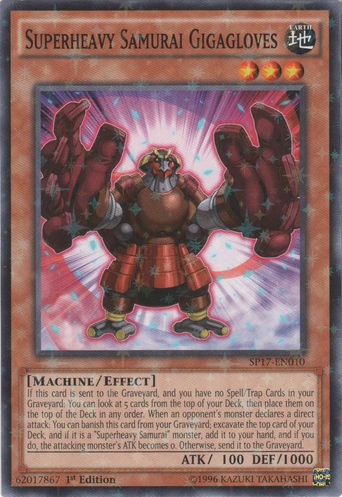 Superheavy Samurai Gigagloves [SP17-EN010] Starfoil Rare Yu-Gi-Oh!