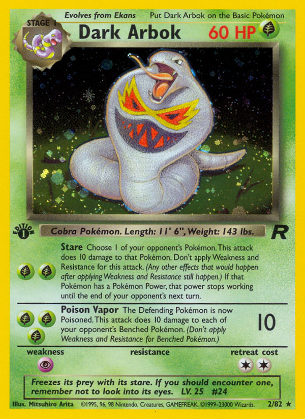 Dark Arbok (2/82) [Team Rocket 1st Edition] Pokémon