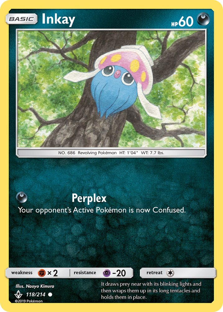 Inkay (118/214) [Sun & Moon: Unbroken Bonds] Pokémon
