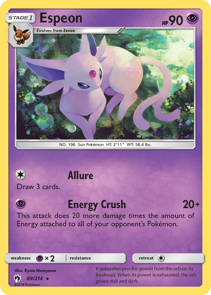 Espeon (89/214) [Sun & Moon: Lost Thunder] Pokémon