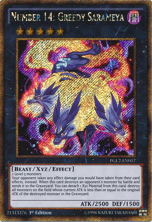 Number 14: Greedy Sarameya [PGL2-EN017] Gold Secret Rare Yu-Gi-Oh!
