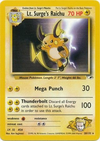 Lt. Surge's Raichu (28/132) [Gym Heroes Unlimited] Pokémon