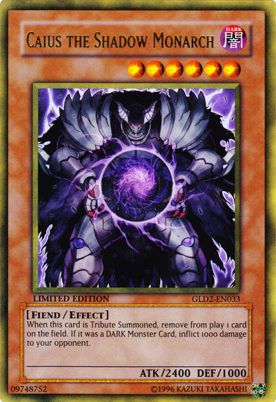 Caius the Shadow Monarch [GLD2-EN033] Ultra Rare Yu-Gi-Oh!
