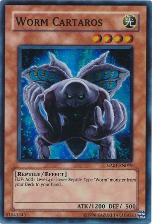 Worm Cartaros [HA01-EN019] Super Rare Yu-Gi-Oh!