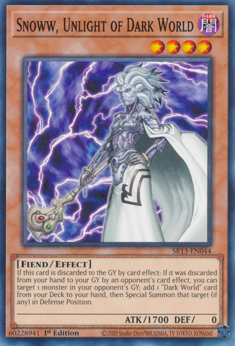 Snoww, Unlight of Dark World [SR13-EN044] Common Yu-Gi-Oh!