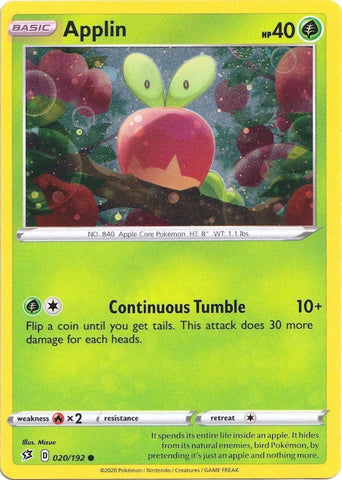 Applin (020/192) (Cosmos Holo) [Sword & Shield: Rebel Clash] Pokémon