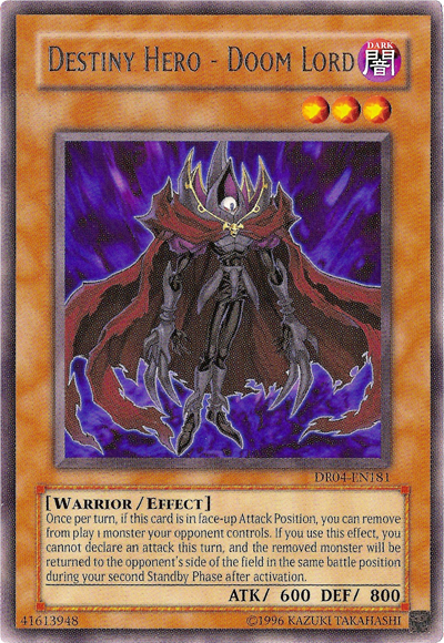Destiny Hero - Doom Lord [DR04-EN181] Rare Yu-Gi-Oh!