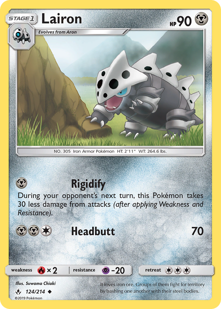 Lairon (124/214) [Sun & Moon: Unbroken Bonds] Pokémon