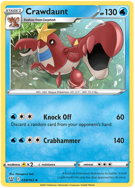 Crawdaunt (039/163) [Sword & Shield: Battle Styles] Pokémon