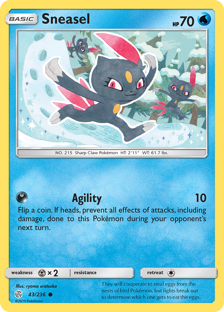 Sneasel (43/236) [Sun & Moon: Cosmic Eclipse] Pokémon