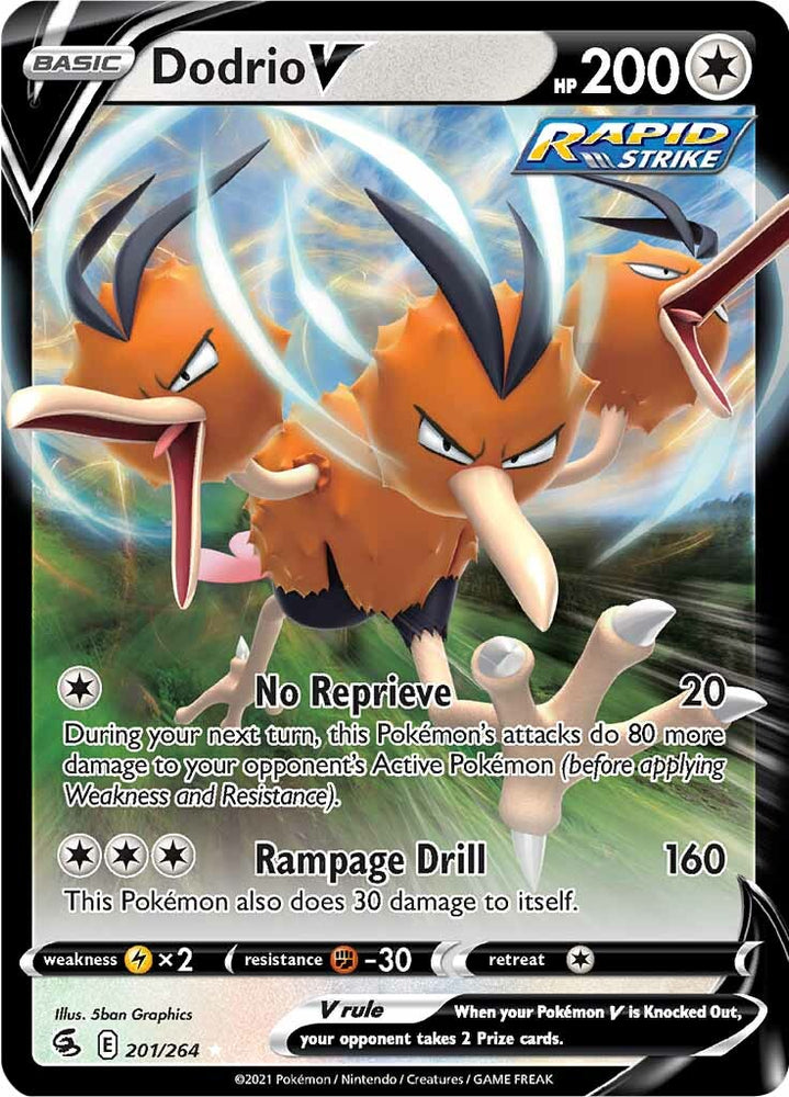 Dodrio V (201/264) [Sword & Shield: Fusion Strike] Pokémon