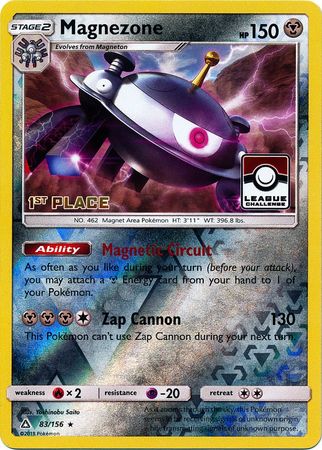 Magnezone (83/156) (League Promo 1st Place) [Sun & Moon: Ultra Prism] Pokémon