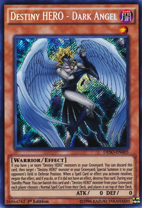 Destiny HERO - Dark Angel [DESO-EN005] Secret Rare Yu-Gi-Oh!