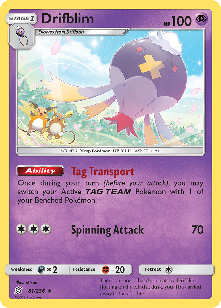 Drifblim (81/236) [Sun & Moon: Unified Minds] Pokémon